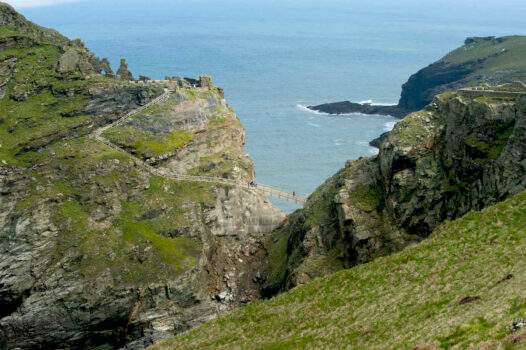 Aerial view of Tintagel Castle